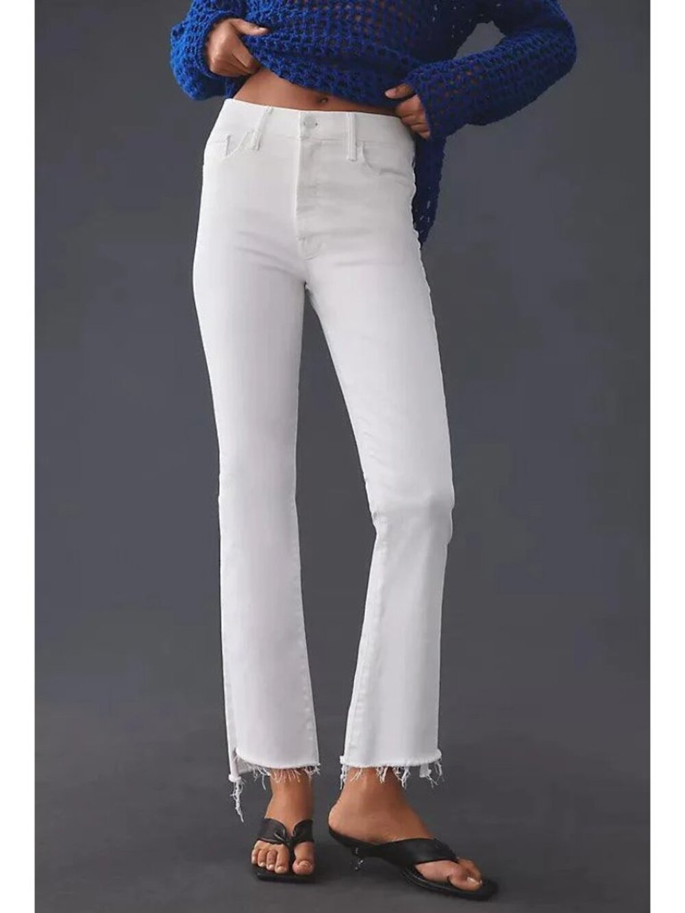 MOTHER The Insider Crop Step Fray in Wash Fairest Of Them All Size US 25